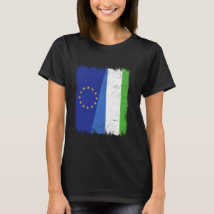 Camiseta Unión Europea Sierra Leona Bandera media EU Sierra