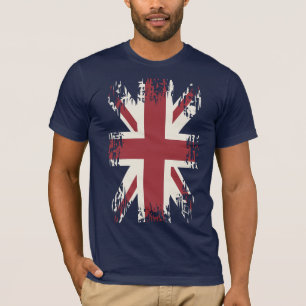 Camiseta Union Jack (bandera BRITÁNICA), estilo del grunge