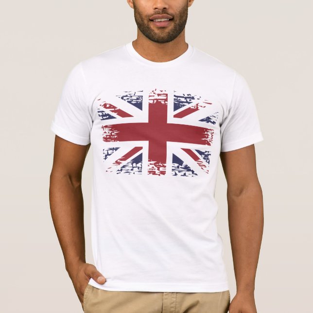 Camiseta Union Jack (bandera del Reino Unido), estilo grung (Anverso)