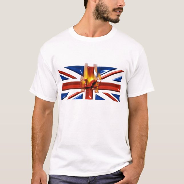 Camiseta Union Jack BRITÁNICO País de Gales (Anverso)