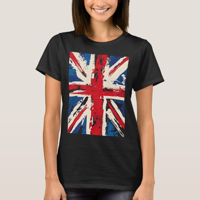Camiseta Union Jack British England United Kingdom Brushed  (Anverso)