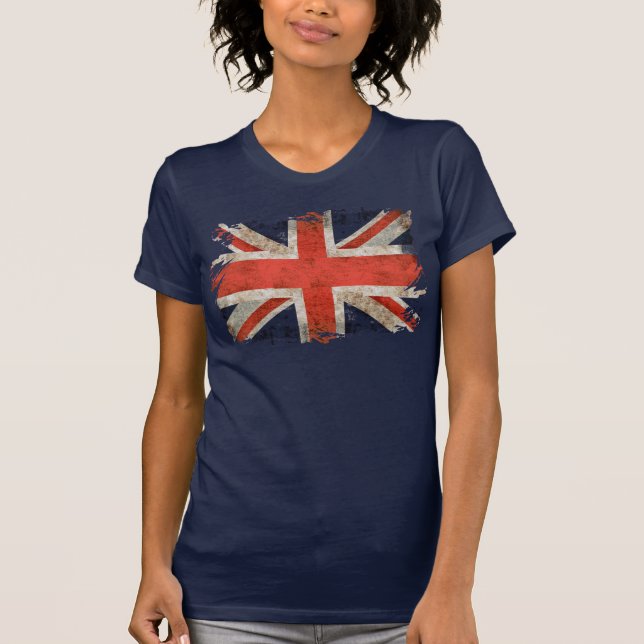 Camiseta Union Jack destrozado envejecido (Anverso)