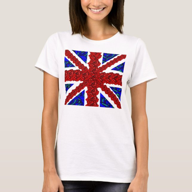 Camiseta Union Jack floral, unionjack fresco, Union Jack de (Anverso)