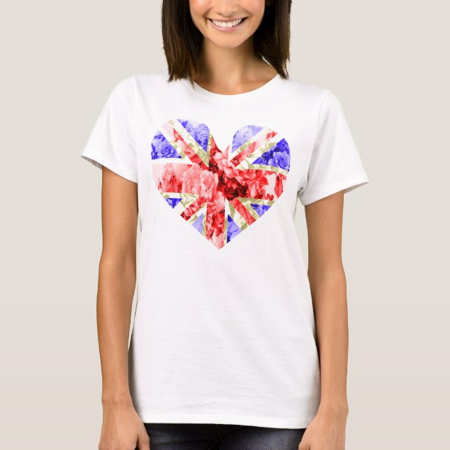 Camiseta Union Jack floral, unionjack fresco, Union Jack de (Anverso)
