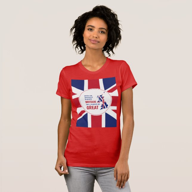 Camiseta UNION JACK Gran Bretaña siempre Gran BREXIT Rojo (Anverso completo)