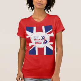 Camiseta UNION JACK Gran Bretaña siempre Gran BREXIT Rojo