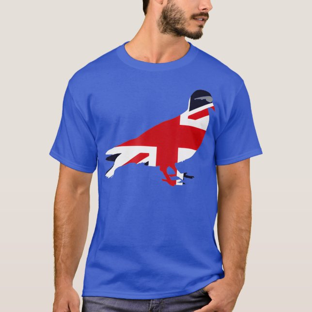Camiseta Unión Jack Sungafas Pigeon Bird Bandera británica (Anverso)
