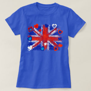 Camiseta Union Jack, Union Jack fresco, amor Reino Unido