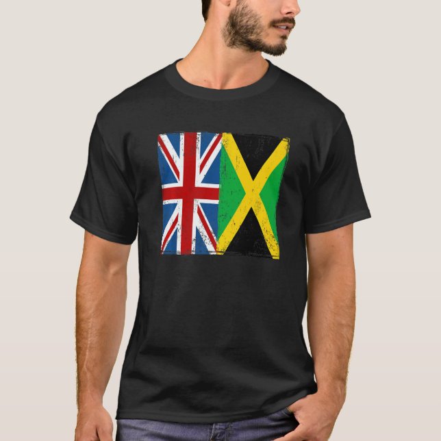 Camiseta Union Jack With Jamaican Flag & British Caribbean (Anverso)