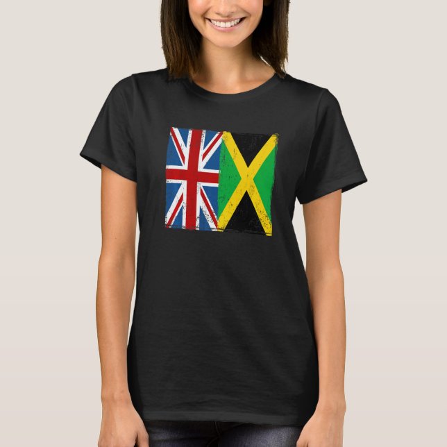 Camiseta Union Jack With Jamaican Flag & British Caribbean (Anverso)