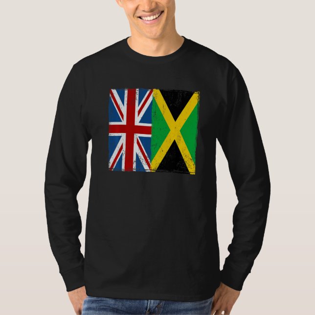 Camiseta Union Jack With Jamaican Flag & British Caribbean (Anverso)