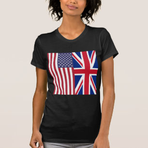 Camiseta Union Jack y banderas de los Estados Unidos de
