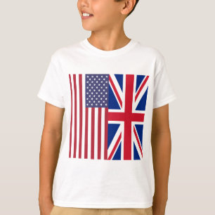 Camiseta Union Jack y banderas de los Estados Unidos de