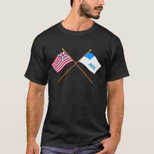 Camiseta Unión magnífica cruzada y banderas del regimient