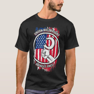 Camiseta Union Millwright Tshirt American Mens Gifts for Mi