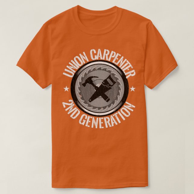 Camiseta Union Retro Carpenter Woodwo (Diseño del anverso)
