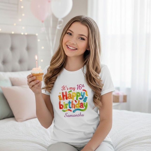 Camiseta Unique 16th Birthday Womens T-Shirts (Subido por el creador)