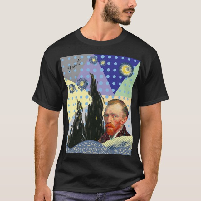 Camiseta Unique Artistic Design Modern Starry Night  (Anverso)