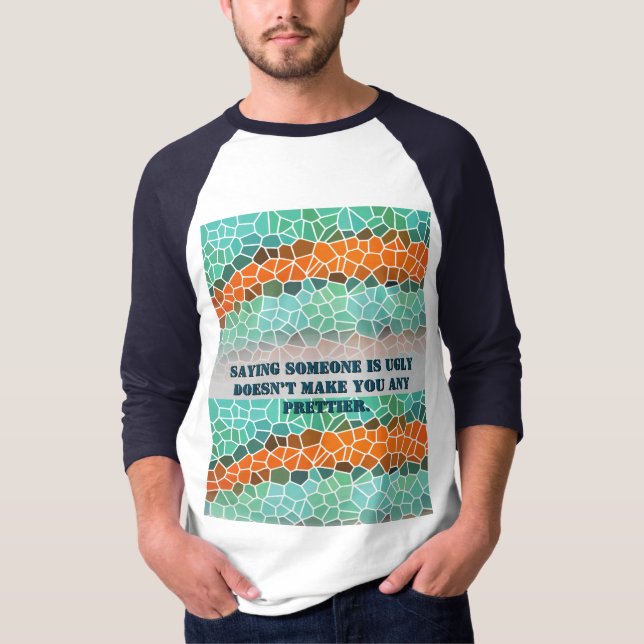 Camiseta Unique Colorful Triangle Pattern & Quotes (Anverso)