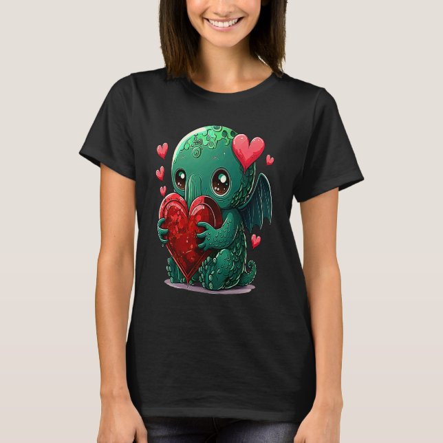 Camiseta Unique Cute Cthulhu Valentines Day (Anverso)