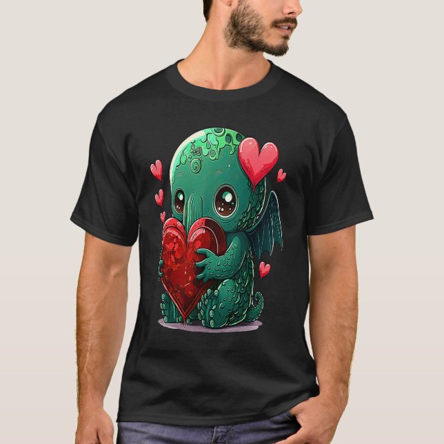 Camiseta Unique Cute Cthulhu Valentines Day (Anverso)
