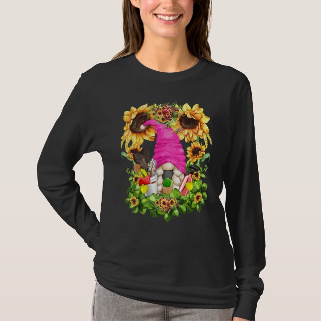 Camiseta Unique Sunflower Mom Gnome Graphic For Women Clean (Anverso)