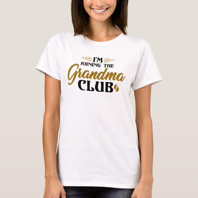 Camiseta Unirse a la Invitación de Embarazo del Club de la  (Anverso)