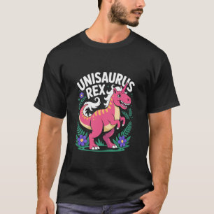 Camiseta Unisaurus Rex Divertido Unicornio Dinosaurio Rosa