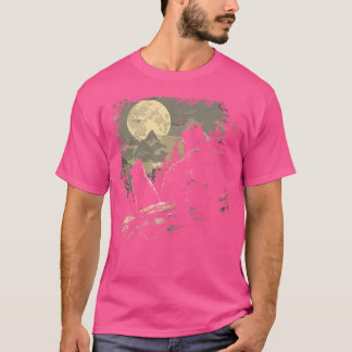 Camiseta Unisex Adultos Retro Bushcraft Camper Negro Pequeñ
