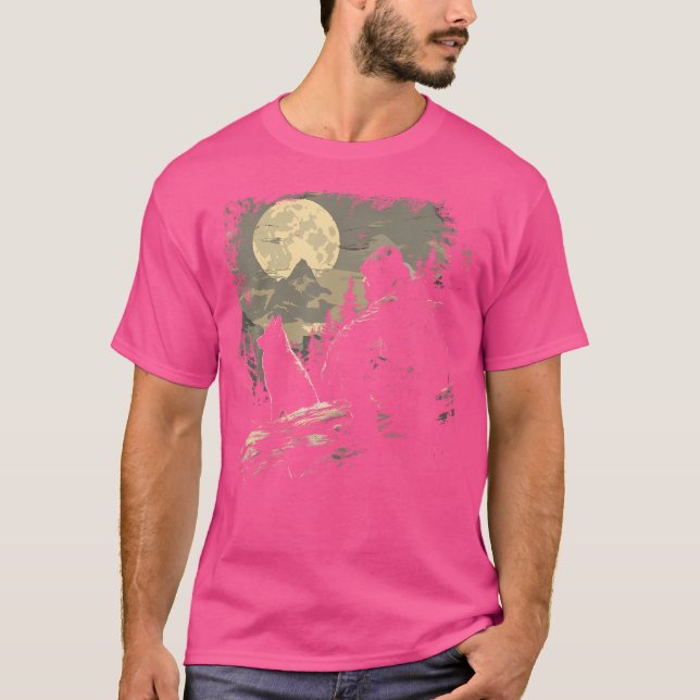 Camiseta Unisex Adultos Retro Bushcraft Camper Negro Pequeñ (Anverso)