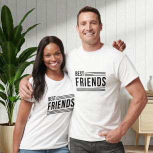 Camiseta Unisex Best Friends T-Shirt – White Cotton Tee 