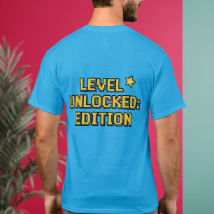 Camiseta Unisex Blue Level Unlocked Edition T-Shirt - Gamer
