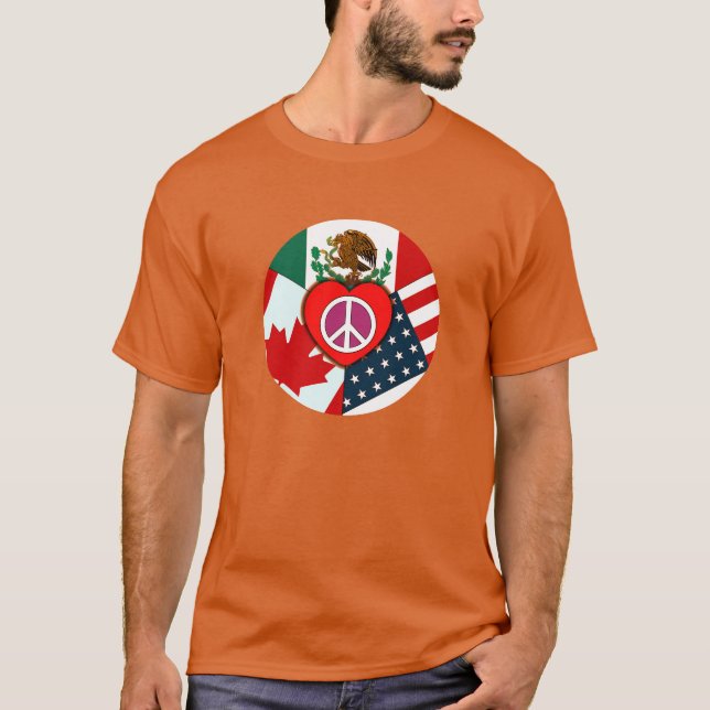 Camiseta Unisex Canadá-México-Estados Unidos (Anverso)