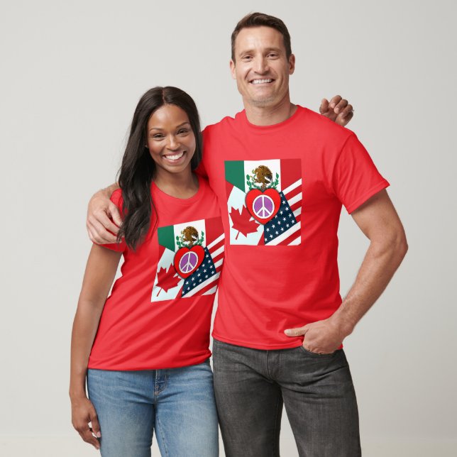 Camiseta Unisex Canadá-México-Estados Unidos (Unisexo)