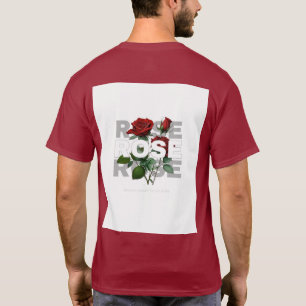 Camiseta unisex con gráfico floral de rosas rojas