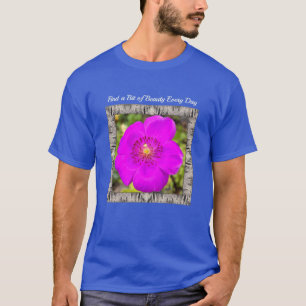 Camiseta Unisex con Purslane de la Roca Magenta