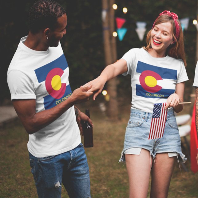 Camiseta Unisex de Bandera del Estado de Colorado (Colorado State Flag Unisex T-Shirt)