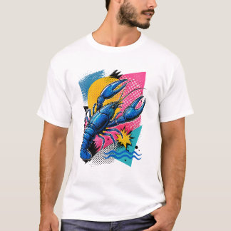 Camiseta Unisex de Cangrejo de Río con Arte Pop Re