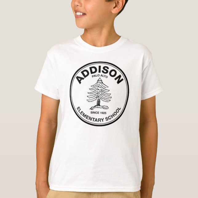 Camiseta unisex de la juventud, logotipo negro (Anverso)