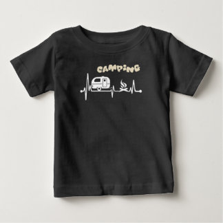 Camiseta Unisex de Manga Corta para Bebé Camping