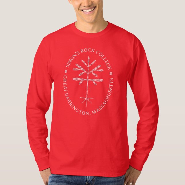 Camiseta Unisex de manga larga Rojo con enganche b (Anverso)