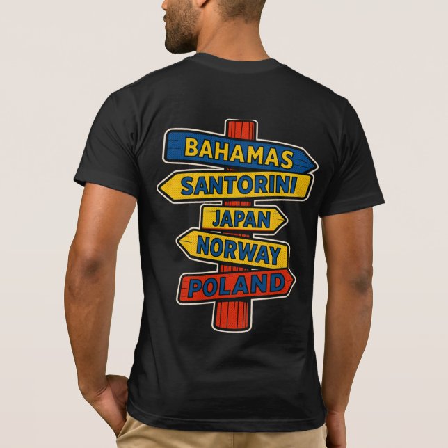 Camiseta Unisex de Señal de Viaje (Reverso)
