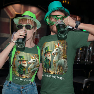 Camiseta Unisex de Steampunk Gnome-Leprechaun Unicorn Paddy
