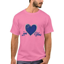 Camiseta Unisex del corazón azul