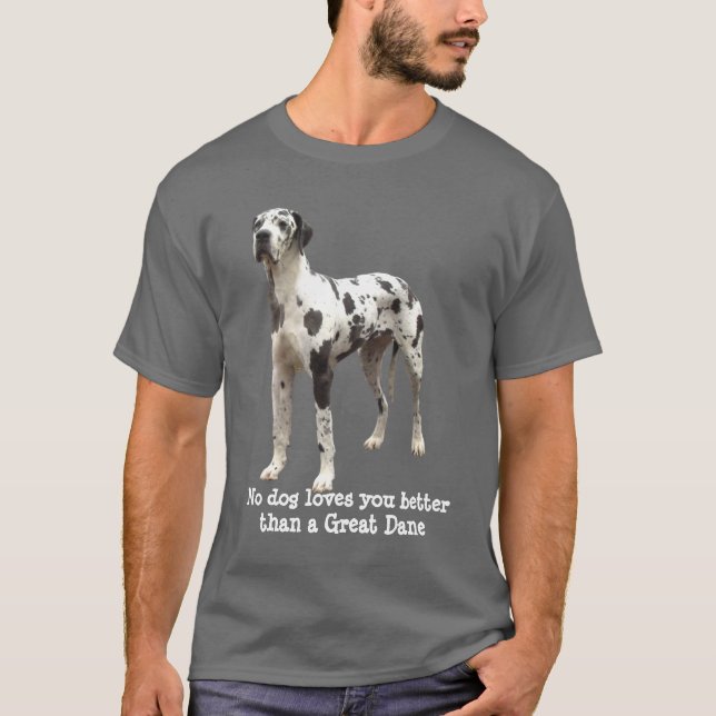 Camiseta unisex del Harlequin de great dane (Anverso)