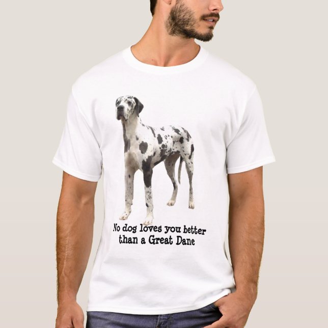 Camiseta unisex del Harlequin de great dane (Anverso)