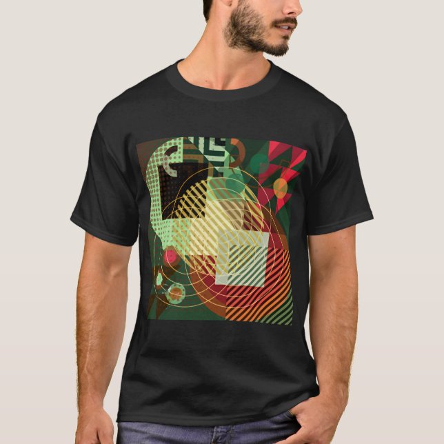 Camiseta unisex diseño arte geométrico original (Anverso)