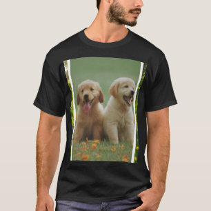 Camiseta Unisex Foto de Cachorro Golden Retriever