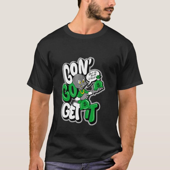 Camiseta Unisex Gon' Go Get It Sneaker Match Retro 3 Pine G (Anverso)
