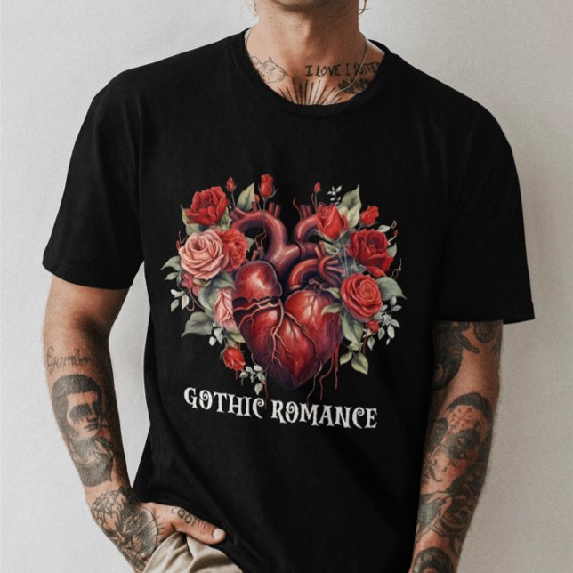 Camiseta Unisex Halloween "Romance gótico" Corazón gótico (Subido por el creador)